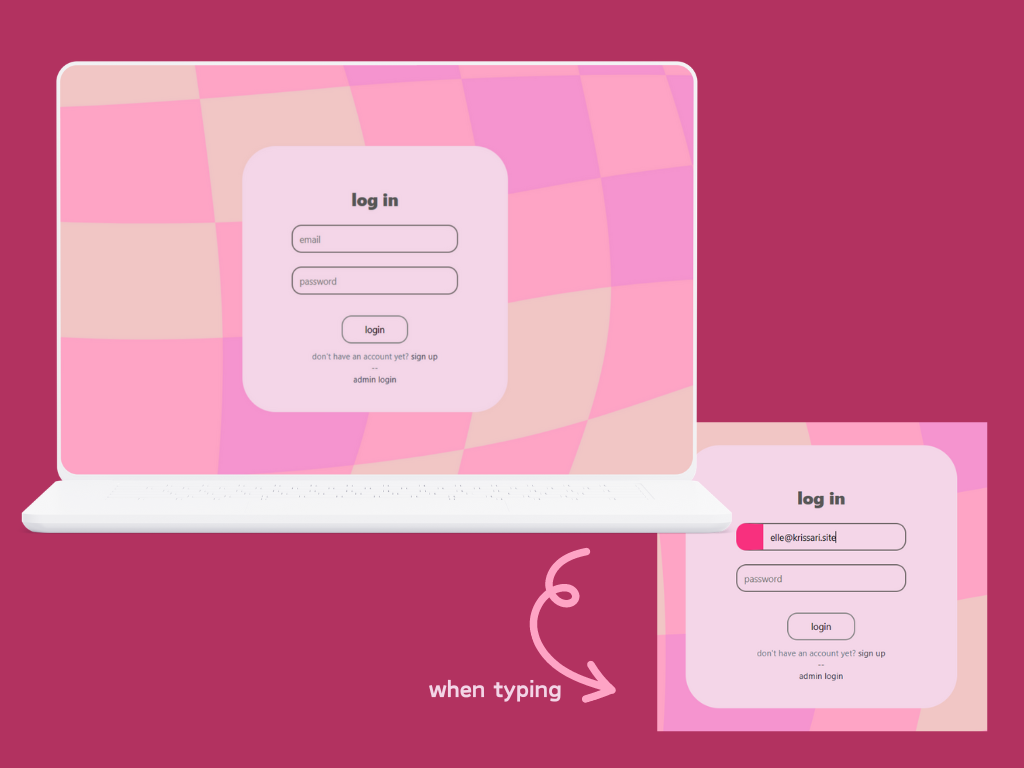 Pink-Themed Login Form written in HTML & CSS